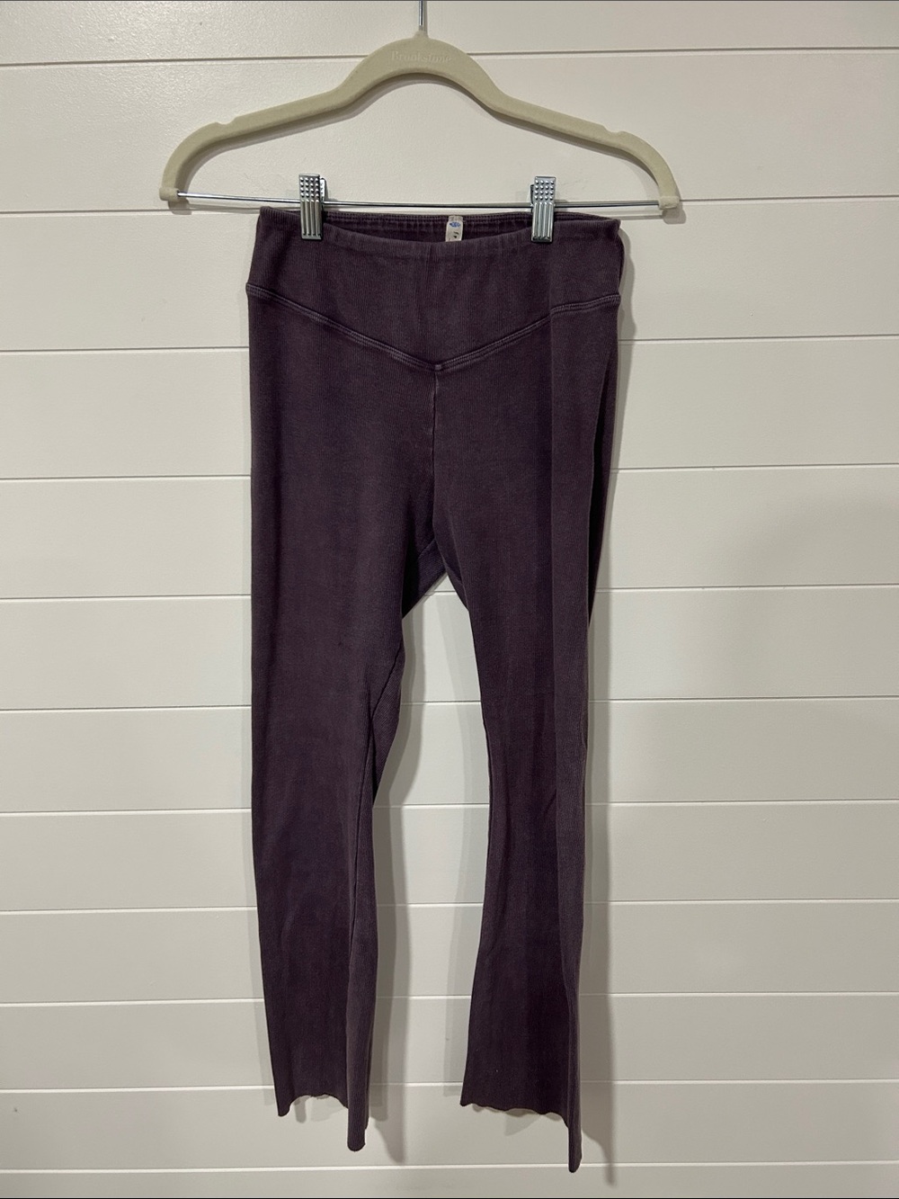 Free People Dark Plum High-Rise Leggings